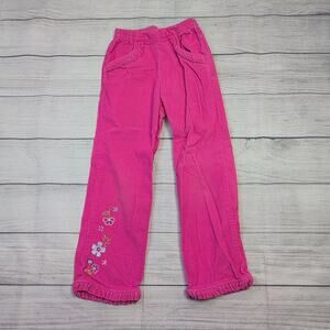 6/7 Hanna Andersson Embroidered Corduroy Pants